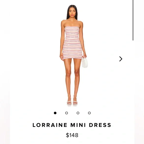 New with Tags! Lovers + Friends Lorraine Mini Dress Multi Striped Size Small - Picture 13 of 13
